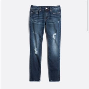 Vigoss - Distressed Frayed Hem Crop Skinny Jeans